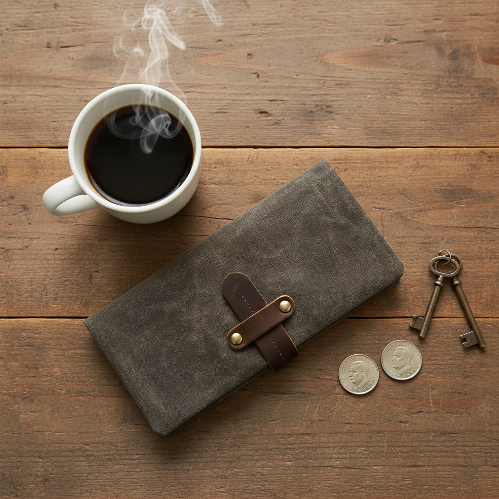 Lång plånbok med dragkedjefack